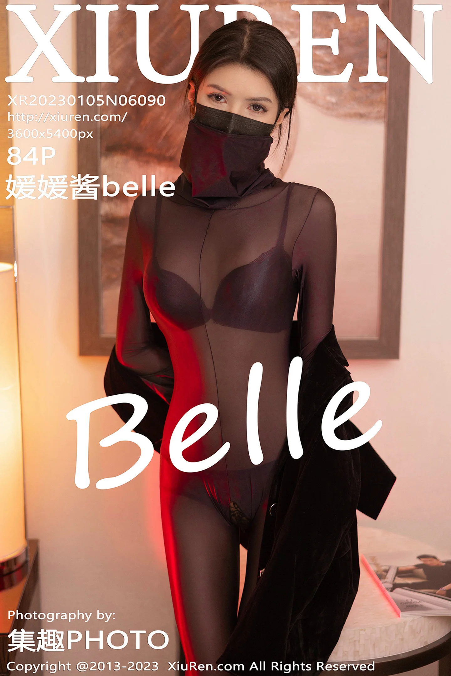 [XiuRen秀人网]No.6090_模特媛媛酱belle江浙沪旅拍黑色网纱连体衣秀曼妙身姿诱惑写真84P-秀人网 - XiuRen.Space